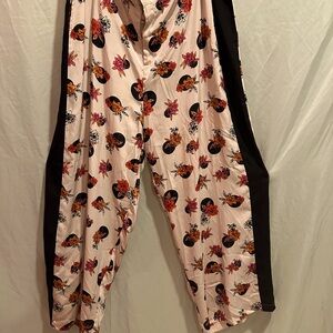 Neon rose wide leg pants